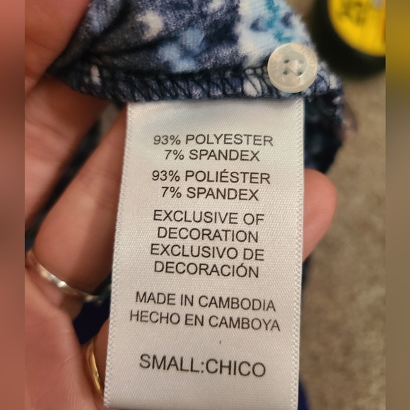 Nautica snowflake fairisle print soft button up Henley winter pajama top - Picture 3 of 3